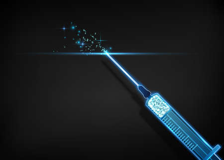 Syringe, medical background. Vector illustrationのイラスト素材