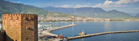 Panoramic views of the city of Alanya in Turkeyのeditorial素材