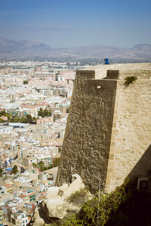 ALICANTE, SPAIN - SEPTEMBER 9, 2014: the fortress of Santa Barbaraのeditorial素材