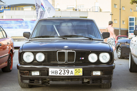SAINT-PETERSBURG, RUSSIA - AUGUST 3, 2013: Old-car BMW 3-series m3 at the meeting, fans of the Bavarian automaker, Krestovsky island, St. Petersburgのeditorial素材