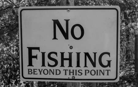 No Fishing Beyond This Pointの写真素材