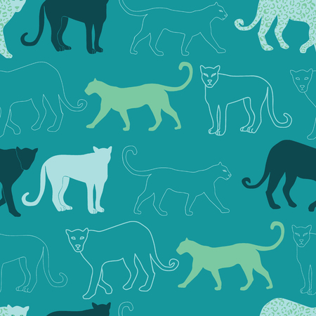Botanical jungle leopard patternのイラスト素材