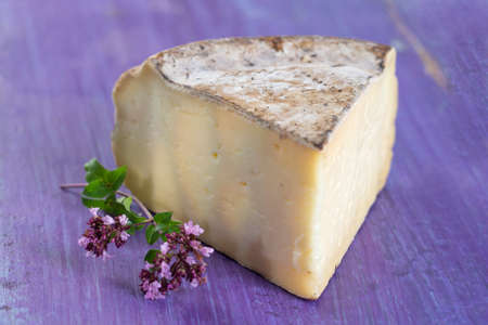 french montain cheese - Tomme de savoie cheeseの写真素材