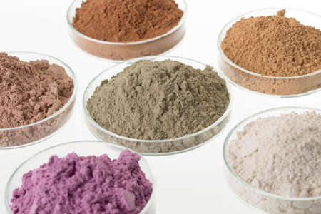 cosmetic clay/: yellow, purple, pink, red, white, green for Spa and bodycare