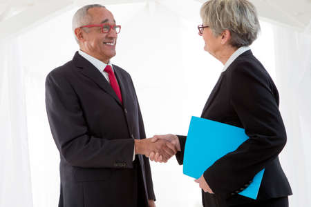 business people shaking handsの写真素材