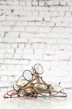 bunch of unneeded glasses  for donation to Third Worldの写真素材