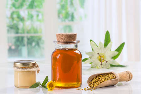 Concept of healthy food. selective bee productの写真素材