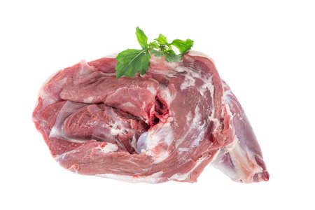 lamb Shoulder isolated on a white studio background.