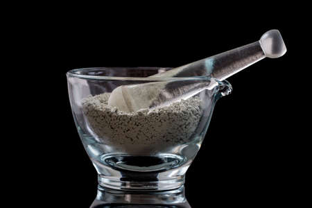 Spa background with ready ingredient for mask and skincare tretment on blackの写真素材