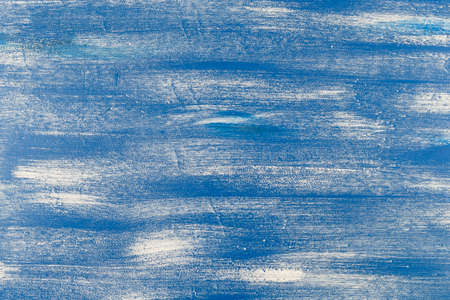 seamless bold pattern with thick brushstrokes and thin stripes hand painted in blue and white colors. Dynamic stripedの写真素材