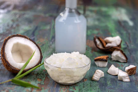 Virtues of coconut vegetable oilの写真素材
