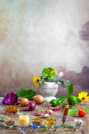 Food supplements -Alternative medicine-generic image of alternative medicineの写真素材