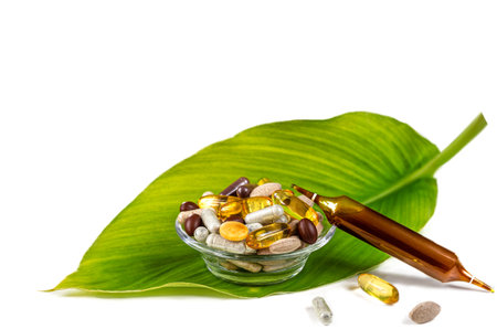 Alternative Medicine-Food Supplement, medicinal plnts- generic imageの写真素材