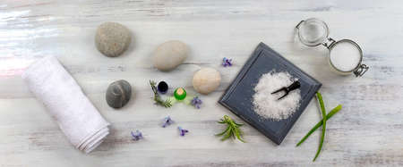 Epsom Salt - SPA concept Health and Wellness Virtuesの写真素材