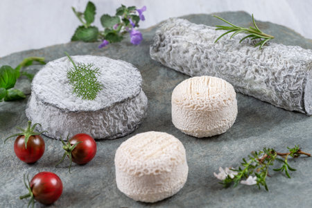 Selection of various different types of cheese. Tasty and fresh cheeseの写真素材