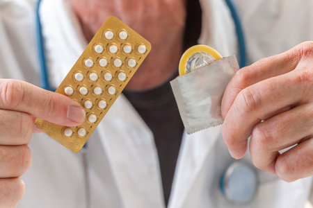 Doc presents birth control optionsの写真素材