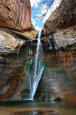 Calf Creek Falls Late Afternoonの写真素材