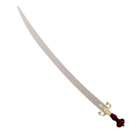 Illustration of a sword isolated on a white background