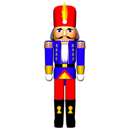 Illustration of a nutcracker isolated on a white background