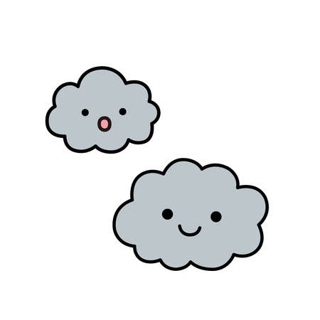 Cute and simple cloud illustration