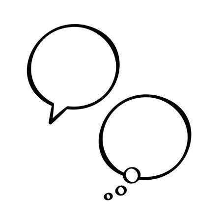 simple circular speech bubble setのイラスト素材