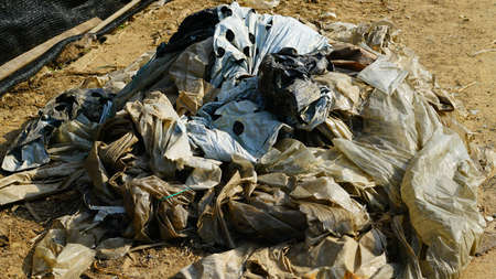 BUSAN KOREA JUNE-04-2020 plastic waste dumped in agricultural areasのeditorial素材