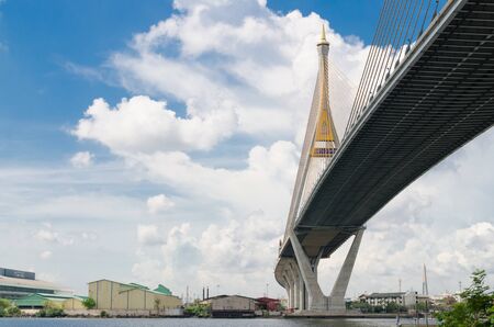 Bhumibol Bridge, The Industrial Ring Road Bridge in Bangkok, Thailand
