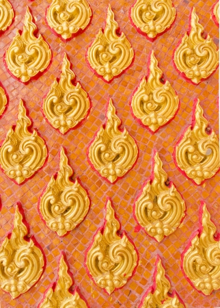 Thai handcraft pattern in Buddhist temple の写真素材
