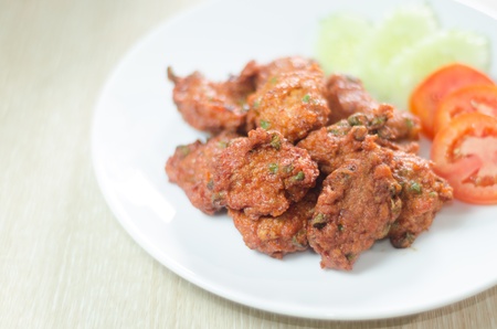 Curried pork cake , thai cuisineの写真素材