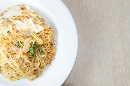 Stir fried instant noodleの写真素材
