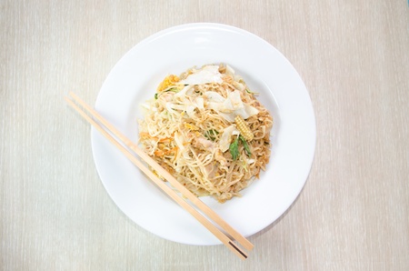 Stir fried instant noodleの写真素材