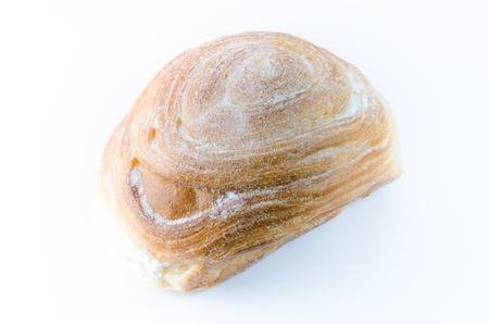 Bakery with whipped cream,isolated on whiteの写真素材