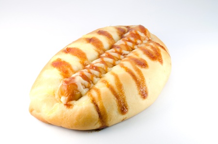 bakery with sausageの写真素材