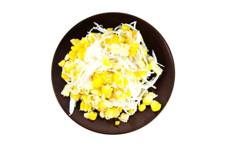 Sweet corn with coconut topping dessertの写真素材