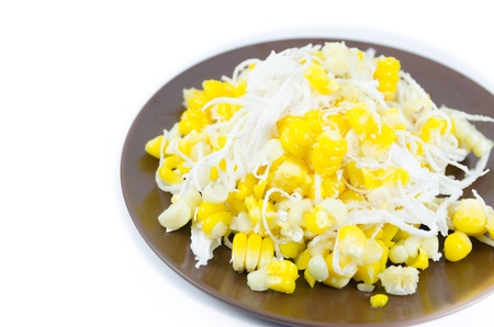 Sweet corn with coconut topping dessertの写真素材