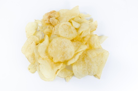 Potato chips isolatedの写真素材