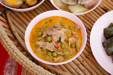 Dried red pork coconut curry (Panaeng) : Delicious and famous Thailand foodの写真素材