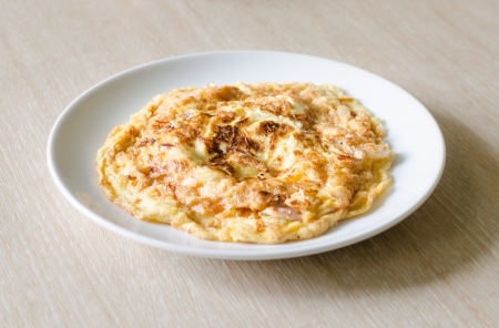 Fries egg in plate , Thai styleの写真素材