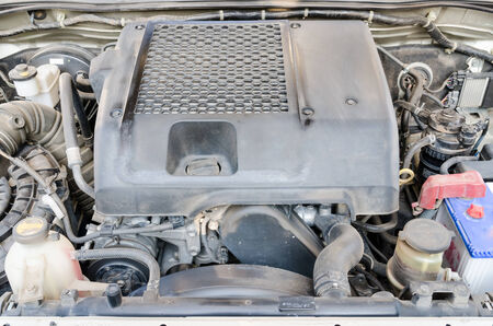 Close up an engine in a carの写真素材