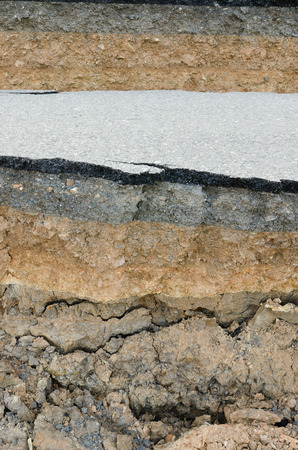 Layer of asphalt roadの写真素材