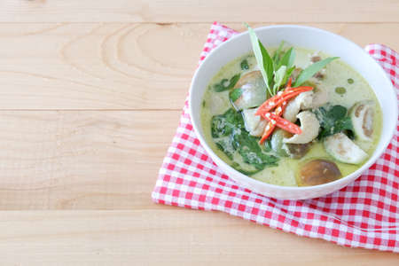 Green curry chicken , Thai cuisineの写真素材
