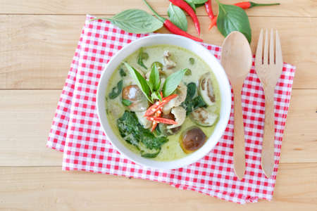 Green curry chicken , Thai cuisineの写真素材