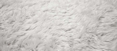 White natural and soft texture fur backgroundの写真素材