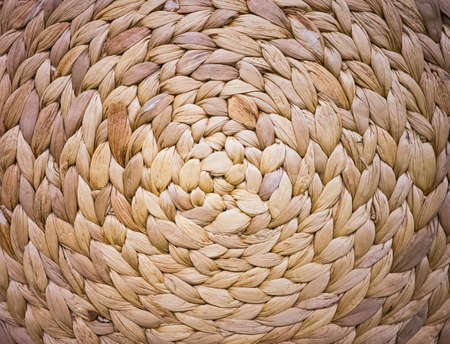 Abstract circular background of water hyacinth weave handmade product