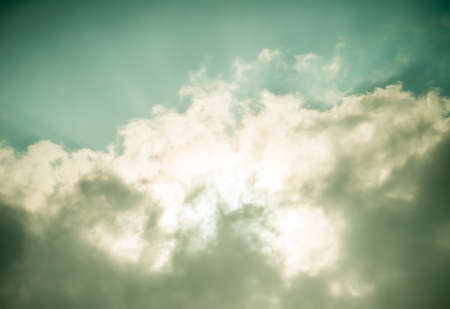 Cloudy sky processed to become vintage and dramatic feelingの写真素材