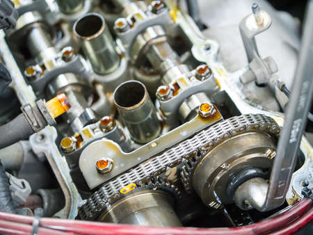Car engine inspection adjusting shaft and valve for the best performance