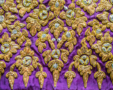 Handcraft silk in thai style vintage art