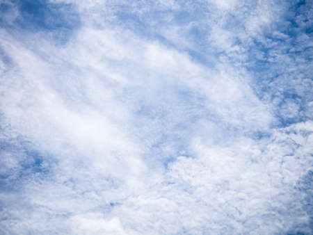 White cloud in the clear blue sky. Able to use as a background