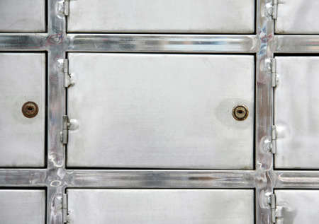 square of stainless steel lockers for safe and valuable thingの写真素材