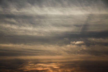 beautiful wave orange sky on sunset